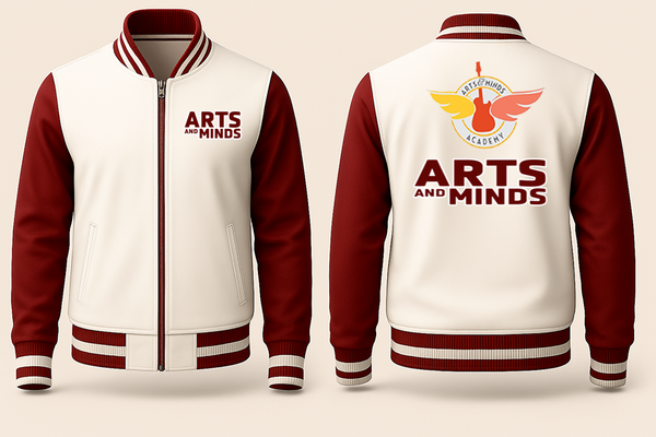 ARTS AND MINDS VARSITY JACKET